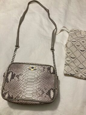 Zadig and Voltaire/Paris  XS boxy savage faux Python leather Crossbody bag